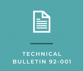 Technical Bulletin 92-001
